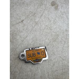 1990 Galoob Micro Machines Alaska "SUB 0" LICENSE PLATE Key Chain